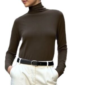 Babaton Seaton Mock Neck Long Sleeve in Olive Green Size XXS